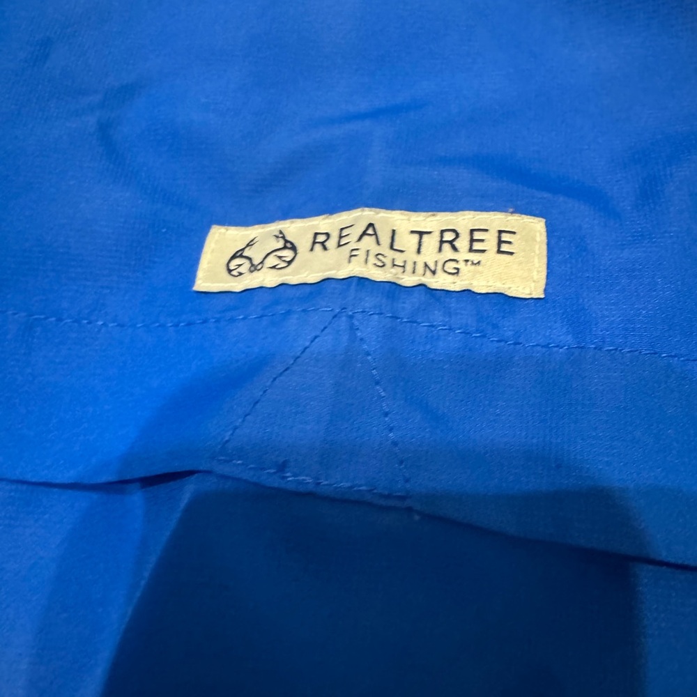 Men’s Realtree Fishing Vibrant Blue Casual Button Down Shirt XL - Picture 12 of 12
